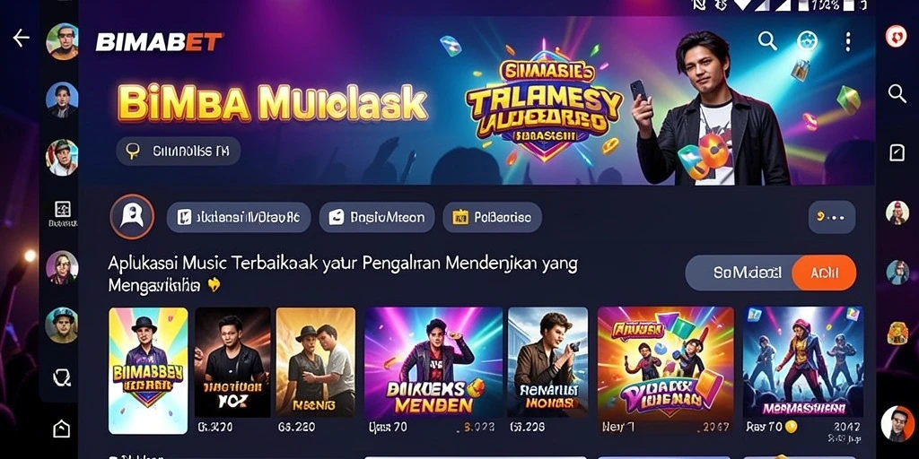 Tampak antarmuka gameplay <strong>BIMABET</strong> dengan berbagai fitur musik menarik.