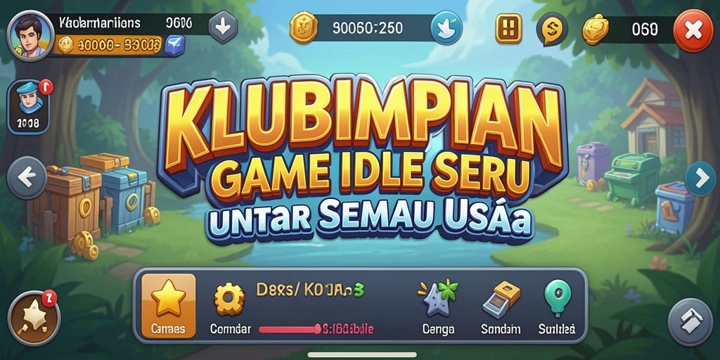 Tangkapan layar gameplay KLUBIMPIAN menampilkan manajemen klub yang seru.