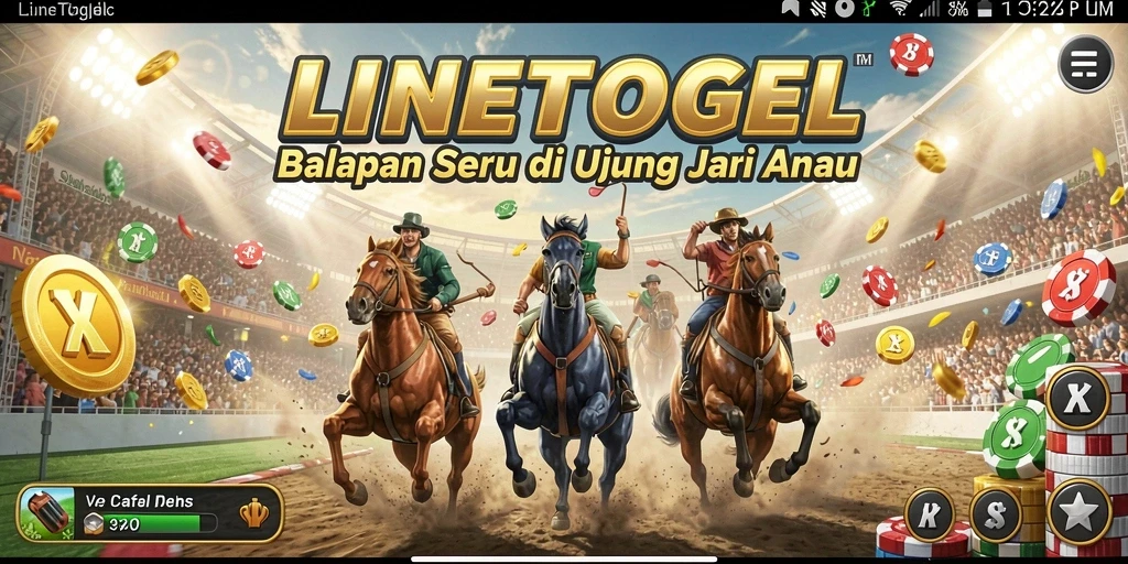 Tampilan gameplay yang mendebarkan di LINETOGEL saat balapan.