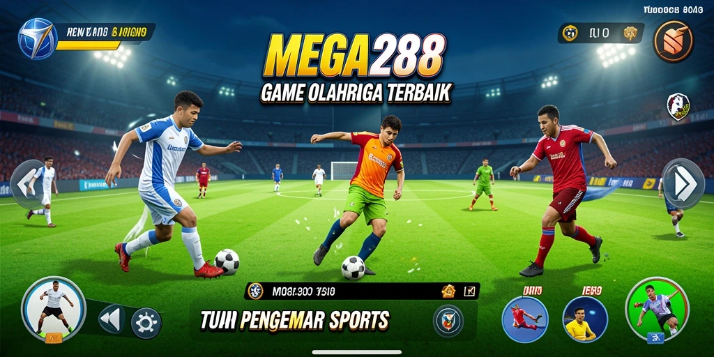 Tampilan gameplay seru dalam MEGA288 dengan berbagai olahraga.