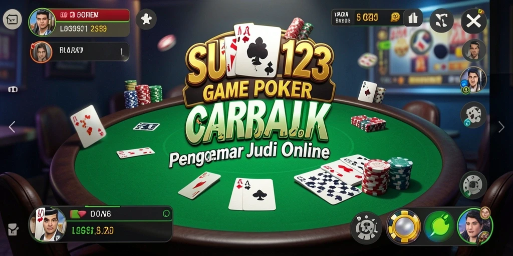 Tampilan utama gameplay SUSTER123 dengan suasana Poker yang seru.